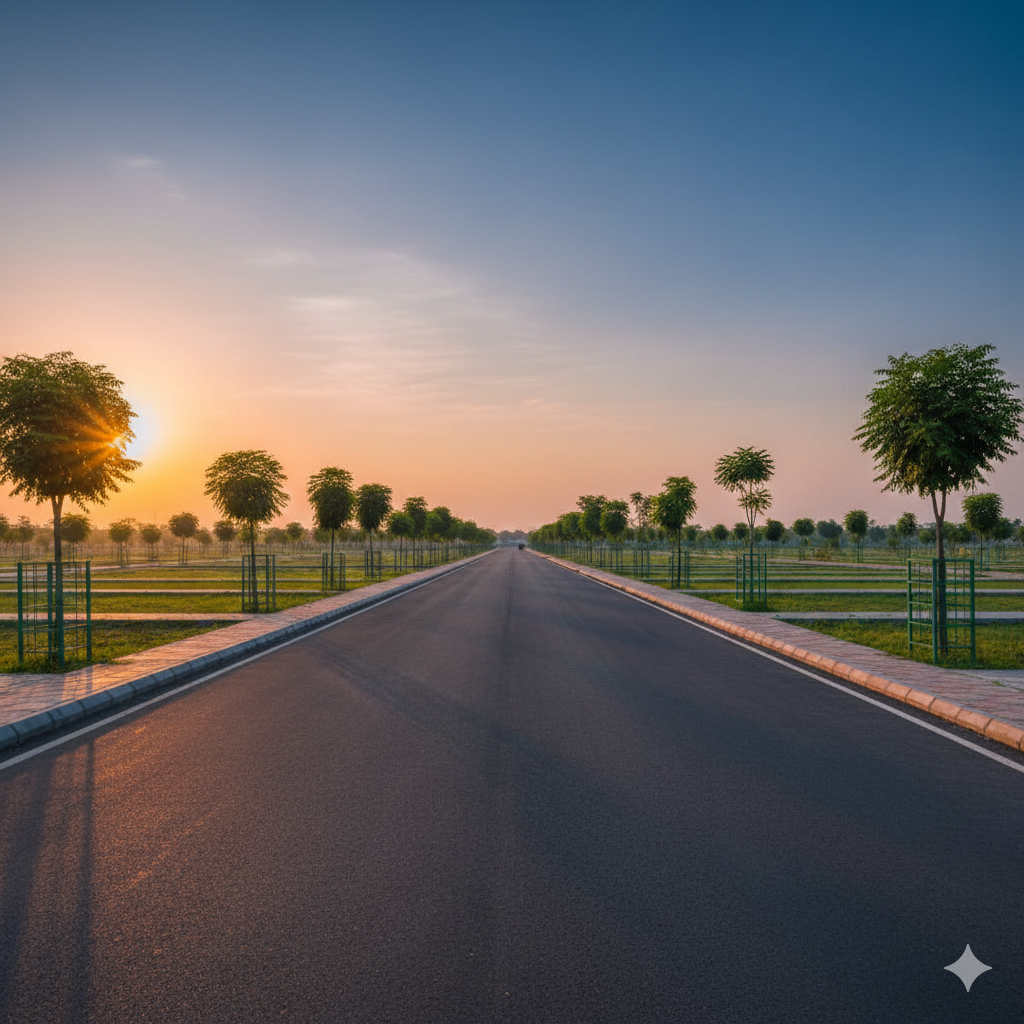 Wide roads in AM Mapple Residency 2